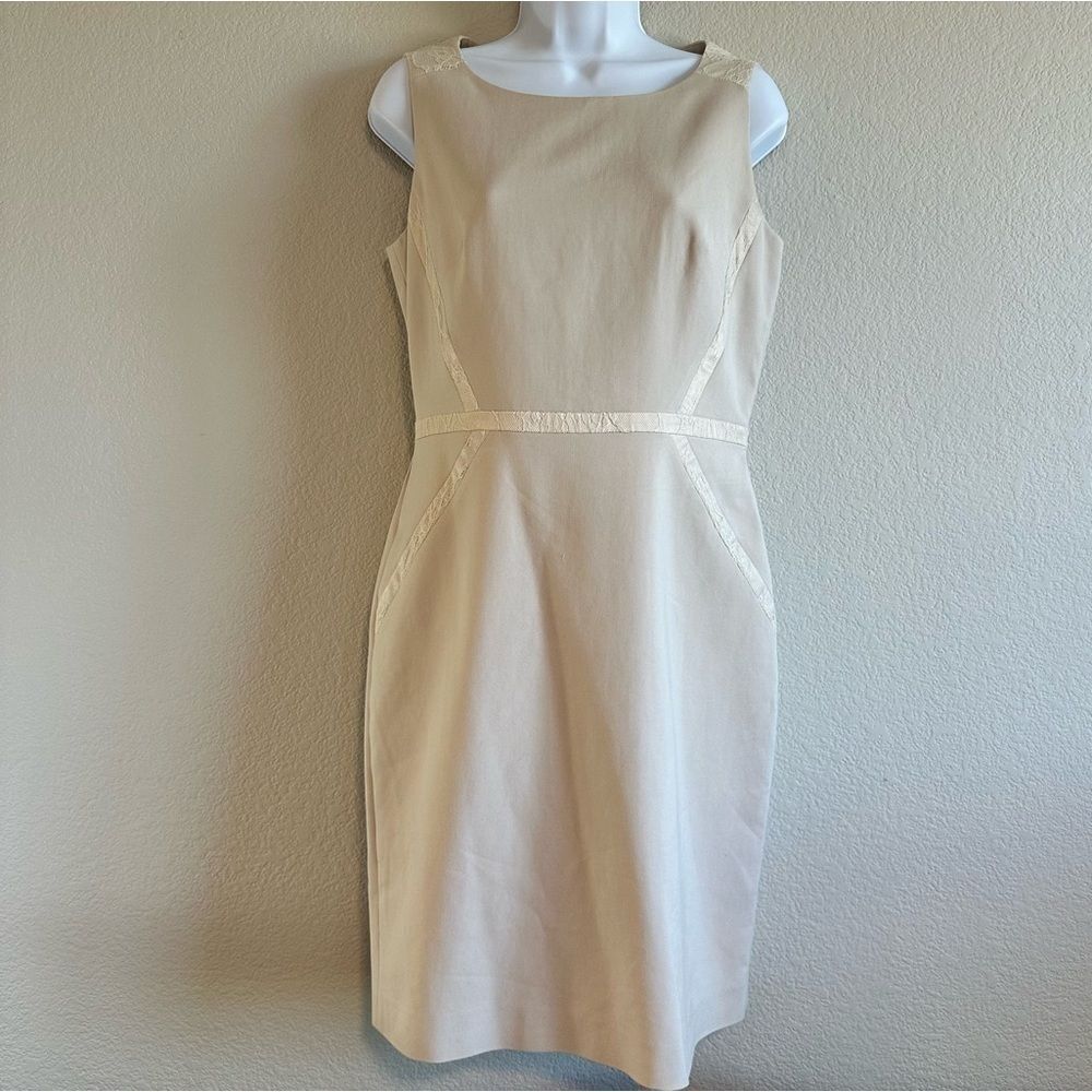 Antonio Melani Cream Sleeveless Dress